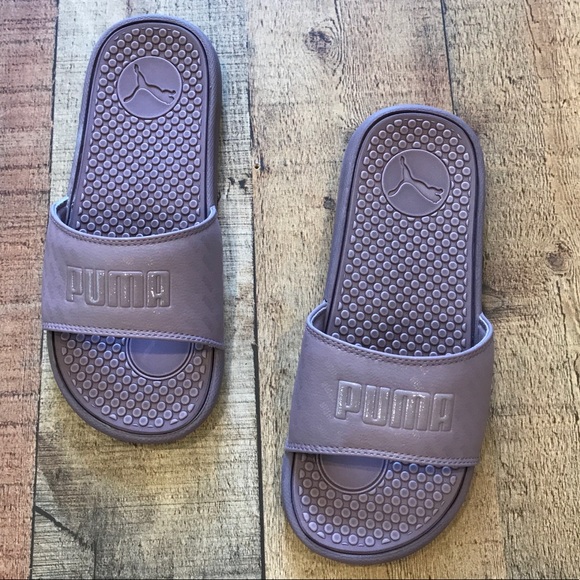 puma purple slides